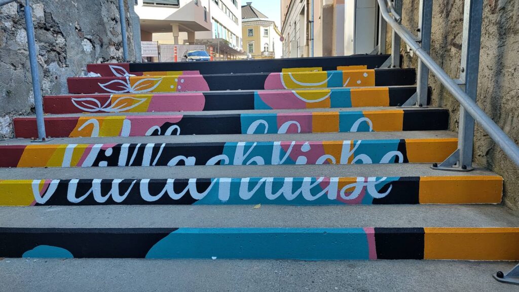 SPÖ Slogan öffentliche Treppe